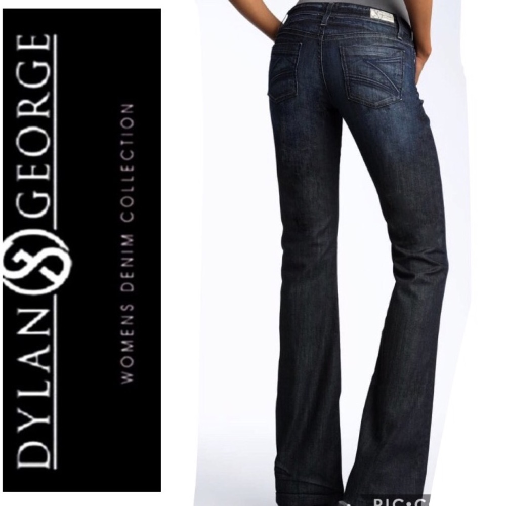 NEW DYLAN GEORGE Dark Wash Straight Leg Je…